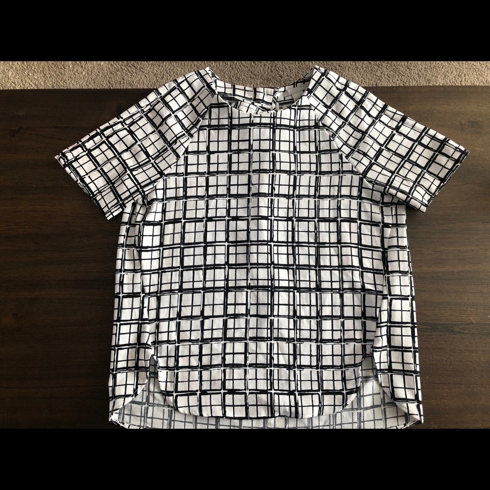 Black and white blouse